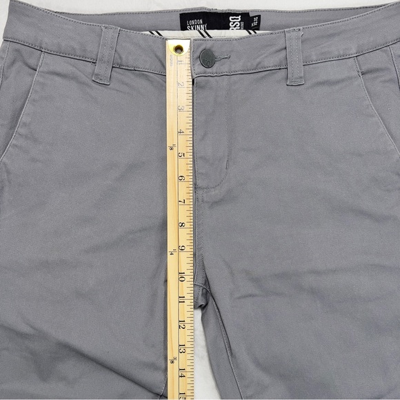RSQ London Chino Skinny Pants 32x32 Solid Grey Stretch Great Condition!! - Picture 8 of 14